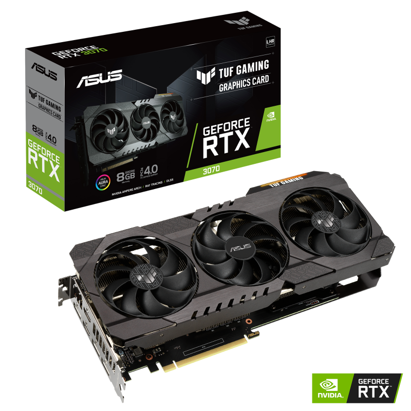 کارت گرافیک ایسوس مدل TUF-RTX3070-O8G-V2-GAMING حافظه 8 گیگابایت