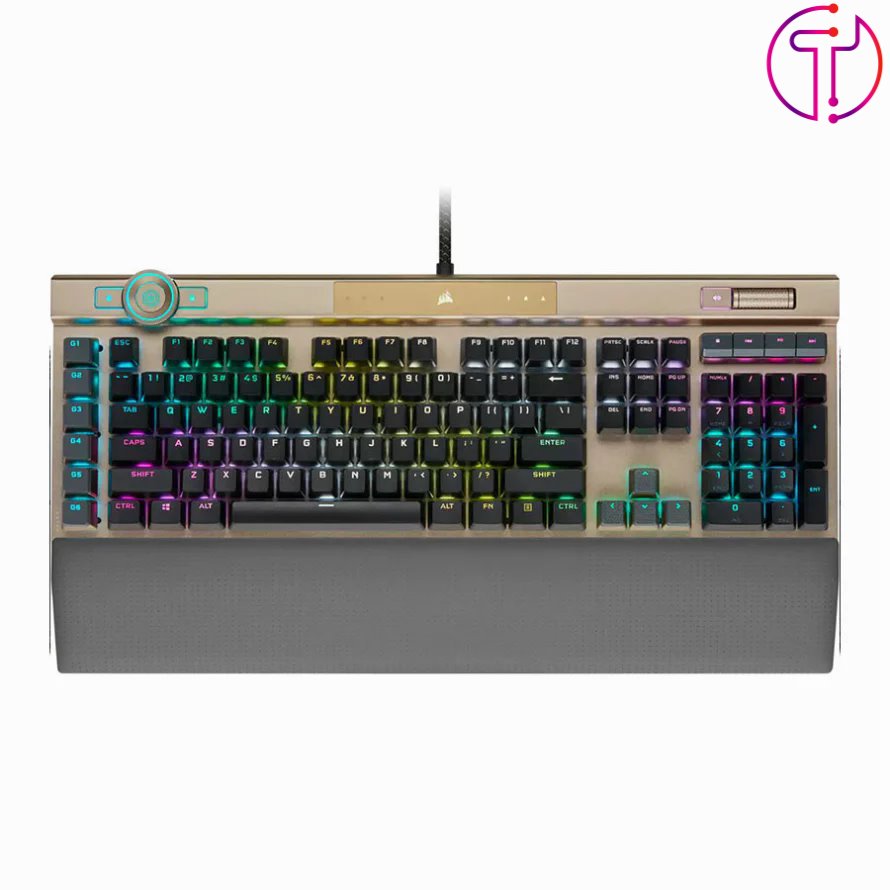 کیبورد گیمینگ مکانیکال کورسیر K100 RGB Midnight Gold